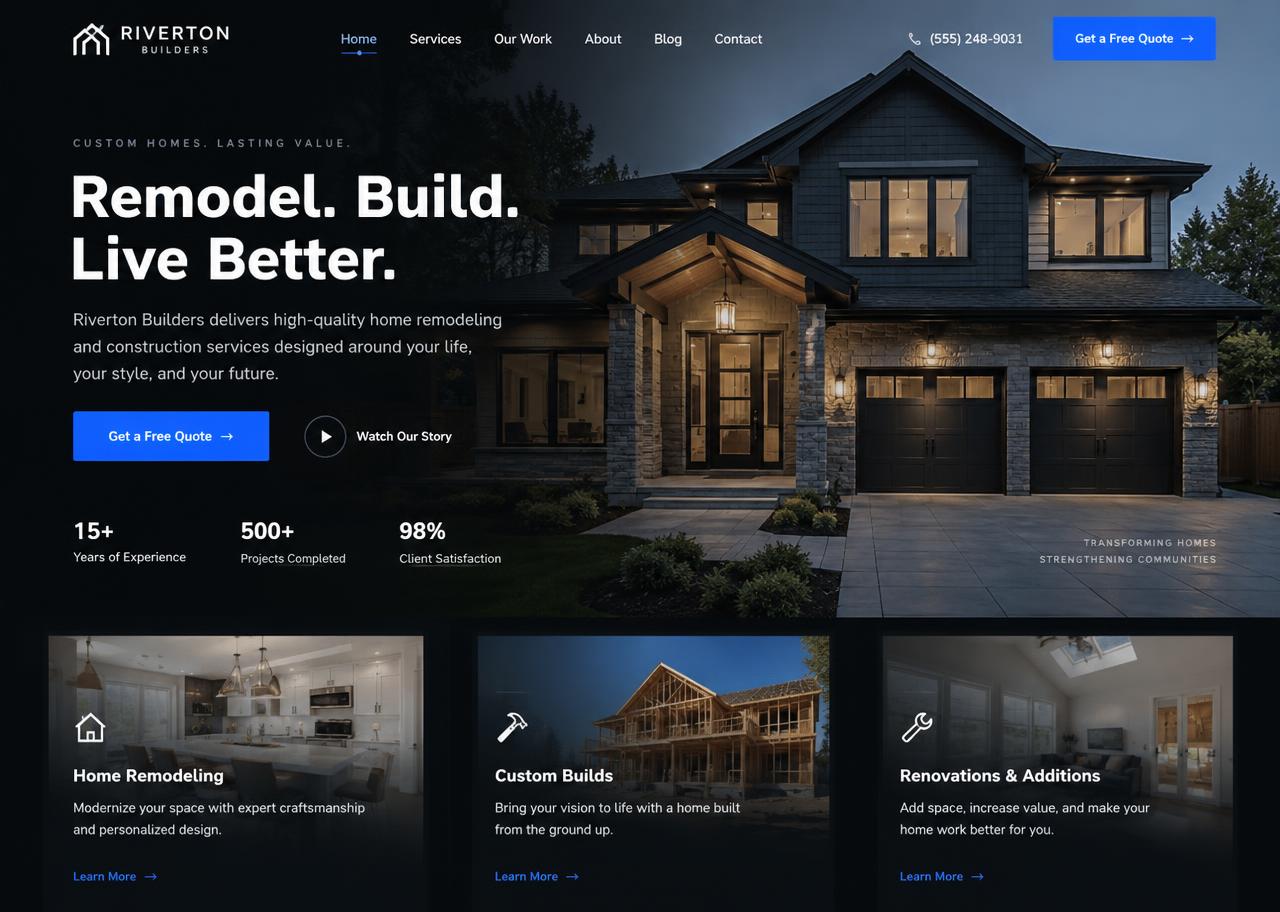 MN Home Services website concept preview